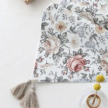 데코토닉 빈티지플라워 러너(컬러3종), 화이트, 2인용