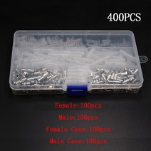 총알단자 400mm/4mm 압착 단자 세트 3.5/3.5 암수형 총알 바이크 오토바이 커넥터 터미널 와이어 4.0 개, [04] 4mm Copper Tin