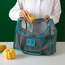 포켓 접이 메쉬 시장가방(36x30cm) 메쉬장바구니 휴대용, 단품