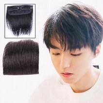 꺼진 자신감 뒷 가발 머리 옆 촬영 부분 데이트 볼륨 빈 피스 면접 헤어 앞 소품 방송, 내츄럴블랙 onesize