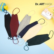 Dr.ArtMask 숨쉬기 편한 3D 패션 디자인 컬러 마스크 대형 22종 / 30매