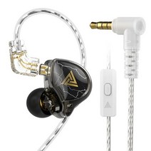 QKZ x HBB 10mm 티타늄 코팅 다이어프램 HiFi 인 이어 모니터 이어폰 세미 오픈 캐비티 CNC 알루미늄 합금 페이스플레이트, with Mic