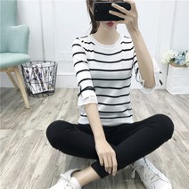 SAMARA 여성니트티셔츠 봄신상니트티 예쁜니트티 라운드 브이넥니트스웨터 캐주얼빅사이즈Y14