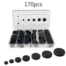 Hardware 200 170 125개 Rubber Grommet Assortment Firewall Hole Electrical Wire Gasket Kit for Plug a, 02 170개