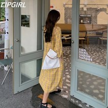 립걸르미토 체크 셔츠원피스