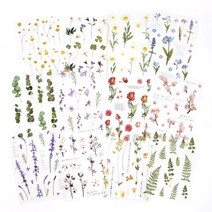 압화스티커 12종 [3151]/ 압화 플라워 꽃 다꾸 포인트 스티커 만들기 꾸미기, 04.장미