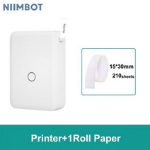 Niimbot D110 미니 포켓 감열식 라벨 메이커 기계 일체형 BT 연결 프린스 DIY 날짜 스티커, White-1 paper, CHINA