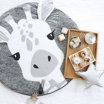 제이글로벌 아이들 방 동물 라운드 매트 (기린)