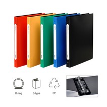 문화 B442-7 PP 3공 O링 바인더 A4 3cm 200p, 흑색