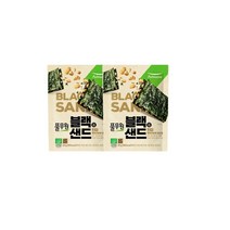 풀무원 블랙김샌드 현미 (20g)x2 어르신 아이 간식 온가족 간식 2개, 2세트