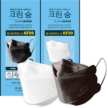 [퓨어텍-직영] 크린숨 보건용마스크 KF99 N99 대형 25매 황사 초미세먼지 차단 방역 100% 국산원자재 국내생산 공장직영, 화이트, 20매
