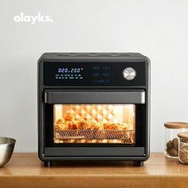 업소용 가정용 전기오븐기 광파오븐 olayks 에어 프라이어 오븐 새로운 다기능 186, 검은색, 우리를