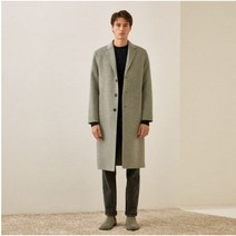 마에스트로 남성용 캐시미어 블렌디드 핸드메이드 싱글 코트 MACO1D952