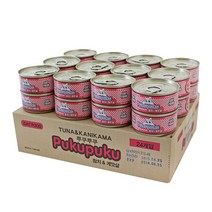 뿌꾸뿌꾸 캣푸드 프리미엄 고양이캔 80g 24개 참치게맛살 24년 5월