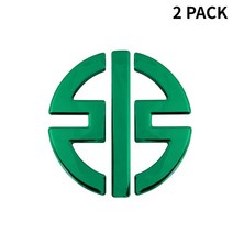 가와사키 닌자 H2R Z125 Z300 Z1000 용 3D 오토바이 로고 스티커 2 팩 페어링 데칼 엠블럼 탱크, 02 2 PACK-Green