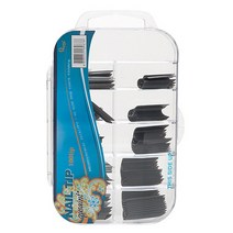 100팁 칼라팁 C커브팁 네일팁 학원 네일샵 셀프네일, [C커브/다크그레이]1통