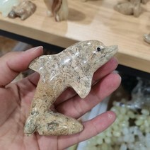 돌고래 동상 천연 보석 아프간 옥 크리스탈 조각 레이키 치유 공예품 집 방 장식 8-9cm, 02 Dolphin 2_01 1pc