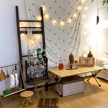 몬스터캠핑 롤테이블 L 캠핑테이블 접이식테이블, 아카시아 (FD)