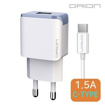 모두몰 5V 1.5A 가정용 충전기 USB 1포트 1구 분리형 1.2M C타입케이블 DR-TC1-151-CP, 1개