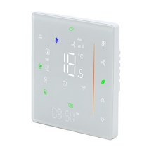 EU 히터 쿨러 스마트 온도 조절기 WIFI 100% 0-10V 비례 제어 밸브 24 파이프 3 고속 작동 Alexa Google 홈, 01 White_01 220V 2P 3speed