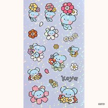 BT21 홀로그램 스티커 [해피플라워]- 코야(KOYA) 방탄굿즈 데코 폰꾸, 코야KOYA