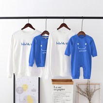 가족티 돌촬영 패밀리룩 하하호호 맨투맨 아동 남여공용 긴팔티(2color)