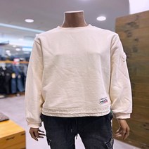 지프 NC02 우븐배색 루즈핏 맨투맨 티셔츠 JL3TSF832