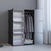 JFC286145조립식 헹거 옷장/선반 DIY(4칸) (75x111cm)