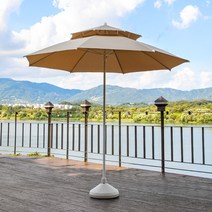 프리 2300 파라솔 원형 플라스틱 8.5KG 베이스 포함, 레드, 선택:레드