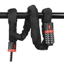 5자리 비밀번호 체인 자전거 자물쇠 레드 90cm, 상세페이지 참조