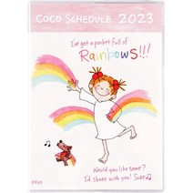 일본직발송 3. GREETINGLIFEOP GREETINGLIFE 코코짱 수첩 2023년 1월 시작 주간 A6 소프트 커버 CD-1153-R, 포켓