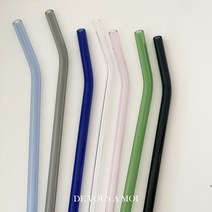 친환경 유리 빨대 내열 유리 스트로우 7color, 그레이