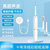 hOME덴탈클리닉도구 소닉 치석 제거기 구취에방 스케일러 전동칫솔충치기 울트라소닉 투인원 치석제거기, 무선 충전기(2개 헤드)