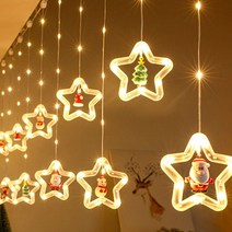 MOA 크리스마스 반짝이 아이스바 램프 성탄절 장식 링 전구 LED 조명 5V 따뜻한 백광등, 동근모양