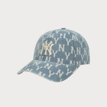 (국내매장) MLB 클래식 모노그램 데님 볼캡 NY (BLUE)