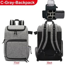 카메라 가방 카메라 가방 디지털 Dslr 방수 충격 방지 통기성 배낭 니콘 캐논 소니 소형 비디오 사진, 07 C Backpack-Gray