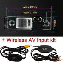 자동차 전방 카메라 자동차 후면보기 후방 주차 카메라 모니터 CHEVROLET EPICA/LOVA/AVEO/CAPTIVA/CRUZE/LACETTI HRV/SPARK 무선, 08 12led Wireless