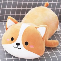 바디필로우 시바견 인형 귀여운 슈퍼소프트 엎드린강아지 웰시코기 잠잘때안는 여성생일선물, C01- 45CM( 현물)