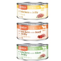 펠리코 강아지간식 치킨과 소고기 캔95g 낱개 전연령 건강영양간식, 치킨순살캔95g