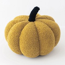 빅무드 호박쿠션 소파쿠션 인테리어 지름 35cm, 머스터드