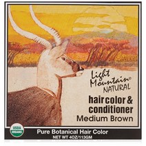라이트마운틴 헤어 컬러 앤 컨디셔너 113g, Medium Brown, 1개