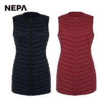 네파 뉴코아송파점 NC 여성용 아리아 긴기장 구스 다운 윈드 베스트 7G21302 SP등산 조끼