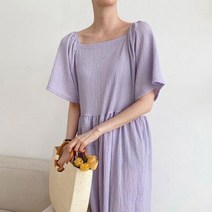 주식회사 브이와이 여자 스퀘어넥 소프트핏 플레인 롱원피스 (8575881)