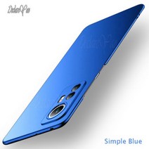 Xiaomi-Mi 11 라이트 프로스트 하드 케이스 12S 울트라 슬림 매트 코크 Xiaomi Mi 12 11T 12T 프로 12X 11i 11X 10T 10 S, Simple Blue, 블루
