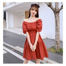 [HEIPANG] 여성 스퀘어 칼라 슬림 플리츠 미니 원피스