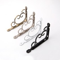 하트 장식 선반받침대(소), 블랙