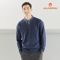 [올포유] [모델착장] 남성 이중넥 니트 AGSPK8111-930_G