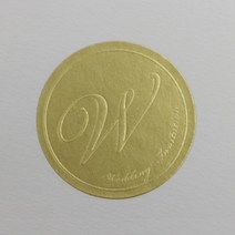 인터퍼시픽 골드 실버 봉투스티커 라운드 원형 금색 은색 30매, 1개입, W골드(스티커1판30개CP)