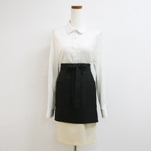 쿡셰프 폴리 허리앞치마 8종 (택1), 40cm, 블랙, 1개
