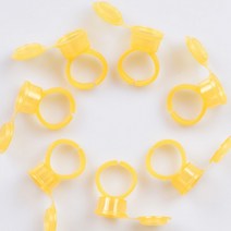 반지형 덮개 작업 잉크통 반영구화장 잉크 홀더링_50P, 옐로우